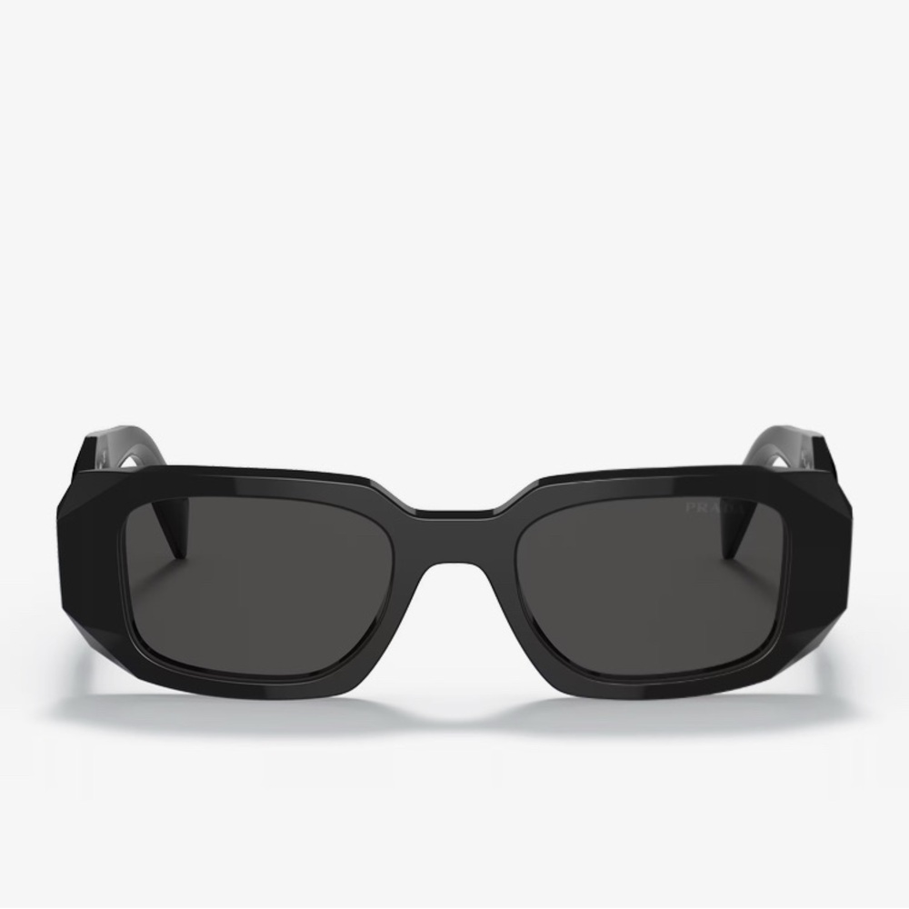 Prada Black Angular Sunglasses - image 3